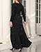 Pinup Fashion Plus Size Long Sleeves Formal Gowns and Evening Dress Black Fall Wedding Guest Gala Prom Glitter Elegant Dress with Slit