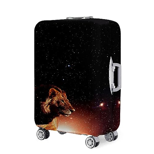 Hearda 3D-Löwendruck Kofferschutzhülle, 18-32 Zoll Elastisch Kofferhülle, Staubdichte Suitcase Cover, Waschbar Kofferschutz, Reise Kofferüberzug mit Reißverschluss (Sternenhimmel,S (18-20 Zoll))