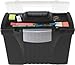 Storex Portable Letter/Legal Filebox with Organizer Lid, Letter/Legal Files, 14.5