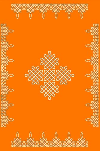 Image of S2S Wedding Traditional Backdrop Cloth for Festivals (Kolam Muggu Mango 04)