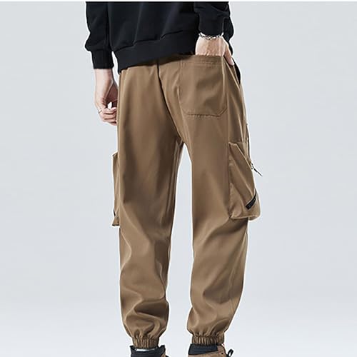 Mens Cargo Pants Relaxed Fit - Tactical Pant for Men Joggers Workout Stretch Sweatpants Hiking Drawstring with Pockets3