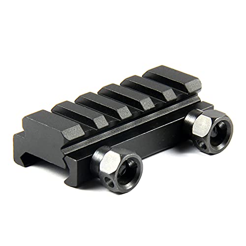 Tacfun 3 Pack 1" High & 0.75" Medium & 0.5" Low Riser 5 Slot 20Mm See Through Scope Mount #TOP3