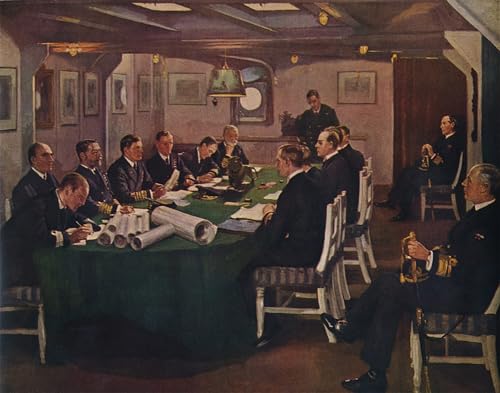 Impression toile avant-cabine Hms Queen Elizabeth art portrait Lavery haut de gamme 60x90