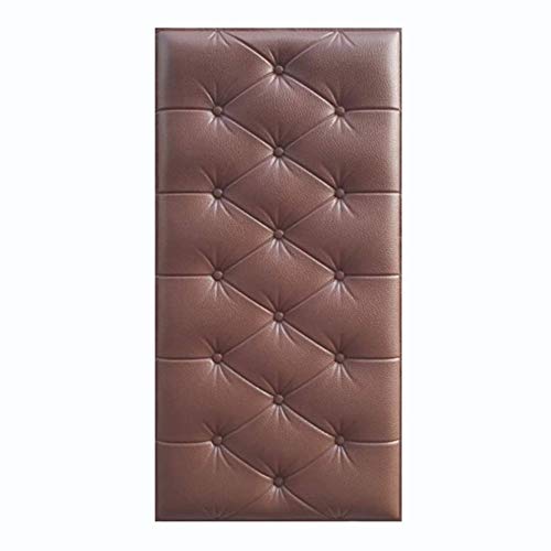 10Pcs 3D Wandpaneel, DIY Soft XPE Schaum Selbstklebende Wand Ziegel Aufkleber wasserdichte Anti-Kollisions-Tapete Für Kinderzimmer Baby Kinderzimmer Wanddekoration,Braun Cover
