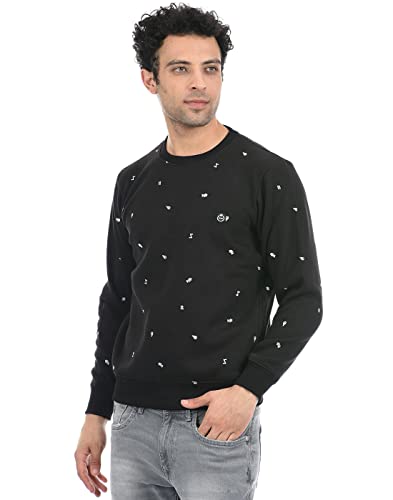 Image of CLOAK & DECKER by Monte Carlo Men Printed Black Sweatshirt