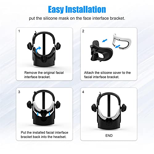 Kath Capa interfacial de silicone VR para HP Reverb G2, 2 protetores para os olhos, capa de almofada