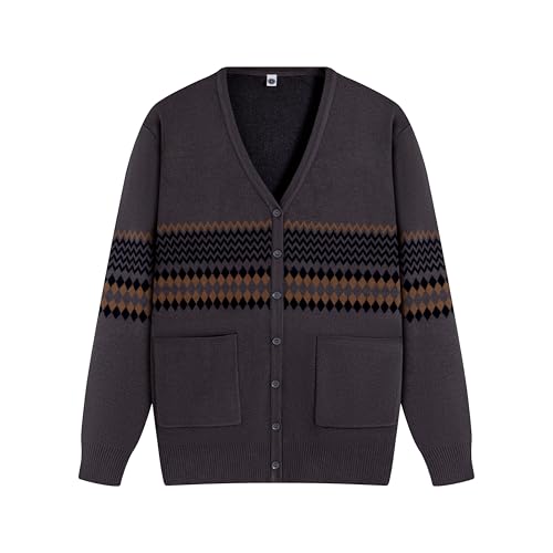 Image of Women's Lightweight Button Down Cardigan Sweaters Long Sleeve Classic V Neck Knit Soft Shrugs with Pocket