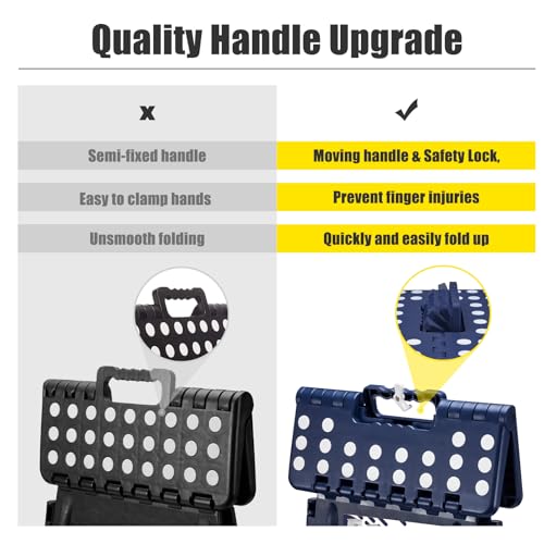 Image of Delxo Folding Step Stool 17.5 Inch,Heavy Duty Step Stools for Adults,Non Slip Folding Stool with Handle,Premium Portable Foldable Step Stool for Kitchen Bathroom Bedroom Up to 400LBS,(Royal Blue,1PC)