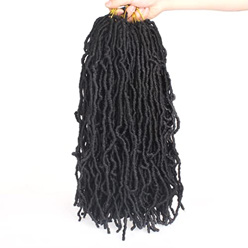 Xtrend 36 Inch New Faux Locks Crochet Hair Extend Soft Locks Braids Hair For Women 6 Packs Crochet Braids Locs Hair Goddess Faux Locs Curly Wavy Hair Extensions 1B# #TOP7
