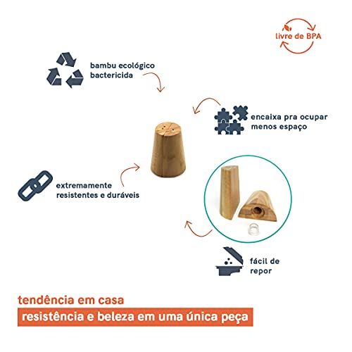 Saleiro e Pimenteiro de Bambu - Oikos