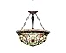 Chloe Lighting CH33391VG22-UH3 Tiffany-Style Victorian 3 Light Inverted Ceiling Pendant 22-Inch Shade, Multi-Colored