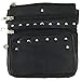 Texcyngoods Studded Purse Convertible Cross Body Biker Waist Bag Lambskin Black