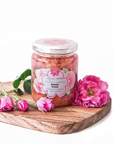 Rose Petals jam , Rose Damascene Gourmet Confiture, for Cooking, Cakes, Drinks, Breakfast, Snacks (Rose Petals)