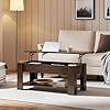 Yaheetech Lift Top Coffee Table with Hidden Compartment and Storage Shelf, Rising Tabletop Dining Table for Living Room Reception Room, 38.6in L, Espresso #1