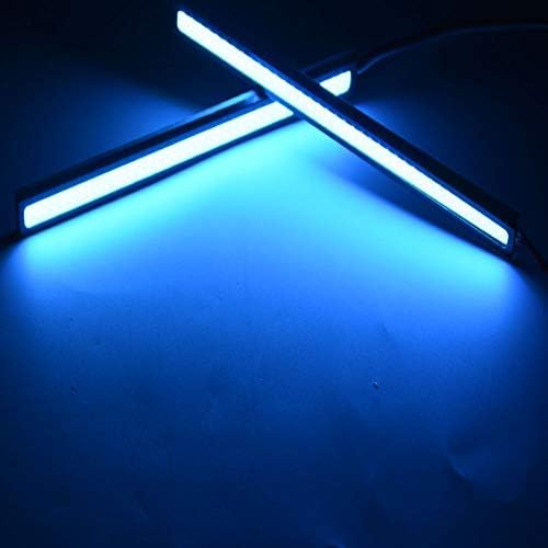 Daytime Running Light, YINTATECH 4PCS Universal Waterproof Car Trucks Daytime Running Light Lamp DRL Super Bright 12V LED Strips COB Car Led Fog Light (Ice Blue)