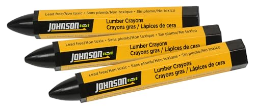 Johnson Level & Tool 40-0656 Black Lumber Crayons - 3/Pack