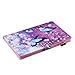 YUNHOTIC Case for Samsung Galaxy Tab A7 10.4 inch 2020 Release, (SM-T500/T505/T507) Premium PU Leather Folding Stand Cover with Pen Holder & Multiple Viewing Angles - Purple Butterfly