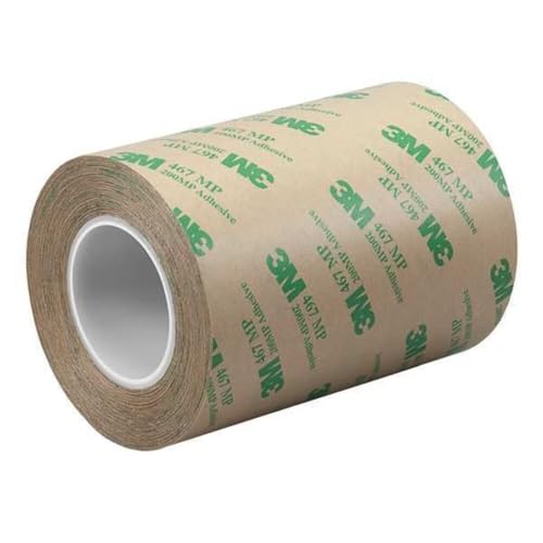 Image of 3M 467MP Clear Adhesive Transfer Tape, 3 inch Width x 20yd Length (1 roll)
