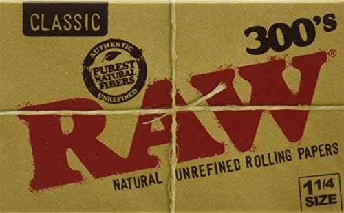 RAW 300 Classic 1.25 1 1/4 Size Rolling Papers,300 Count (Pack of 1)