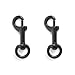 Black Metal Swivel Snap Hooks, 3/8" x 2", Strong and Durable, Made of Die Cast Zinc