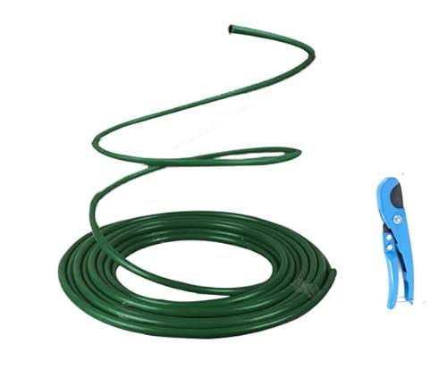 16ft Long 20mm Diameter Flexible Pipe PVC Tubing - Bendable Pipe Stem for Artificial Flowers Stem, Balloon Arches, Floral Wedding Decor, DIY Crafts, Cosplay Props (Green (16ft+1PCS Tubing Scissor))