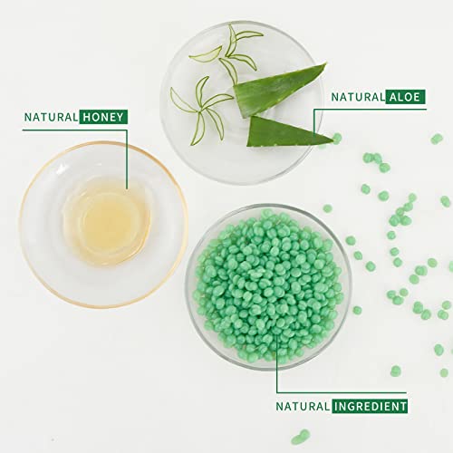 2.2Lb/1000G Wax Beads, Hard Wax Beads, Hard Wax Kit For Legs, Underarm, Face, Eyebrow, Bikini, And Brazilian Hair Remover, Women And Men Hair Removal Wax Beans For Wax Warmers Include 50 Waxing Sticks #TOP2
