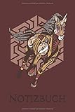  Notizbuch: Steampunk Einhorn Notizbuch 6x9 Zoll DIN A5  120 Seiten Punktraster  Gothic Notizheft  Tagebuch  Bullet Journal  Skizzenbuch