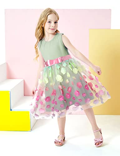 2-6T Flower Girls Dresses For Wedding Birthday Party Layered Tutu Dress Sleeveless Princess Tulle Sundress #TOP3