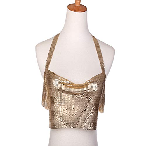 Chaîne en mailles de métal bikini chaîne de poitrine élingue licol gland diamant jupe jupe chaîne,Gold