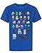 Minecraft Camiseta niños niños Sprites Personajes Manga Corta Azul Arriba 9-10 años