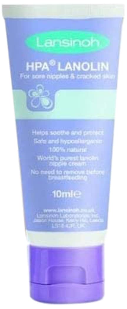Lansinoh Lanolin HPA, Crema Capezzoli, 100% naturale, Lenisce e protegge i capezzoli doloranti e screpolati, 10 ml