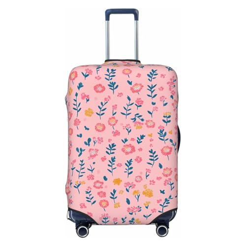 Pink Flower Luggage Cover for Suitcase Vintage Floral Elastic Suitcase Cover Protector Luggage Sleeve Anti Scratch Dust Fits 25-28 Inch