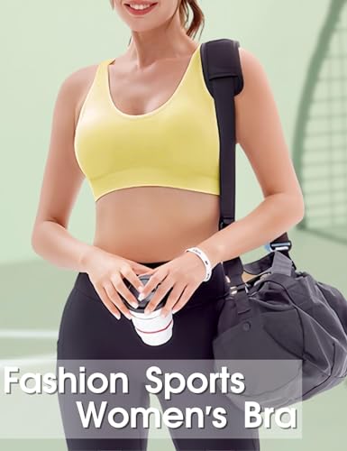 Image of Sports Bras for Women High Support, High Impact Push Up Criss Cross Back Padded Strappy Workout Running
