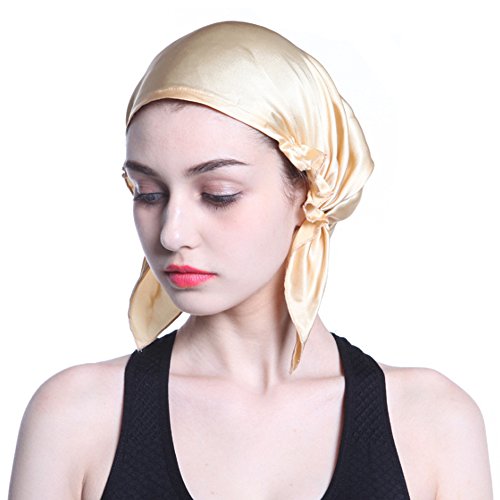 Silk Sleep Caps, Women 100% Mulberry Silk Night Cap Bonnet Head Cover for Hair Beauty,Chemo Cap Gold Silk Sleep Caps, Women 100% Mulberry Silk Night Cap Bonnet Head Cover for Hair Beauty,Chemo Cap Gold