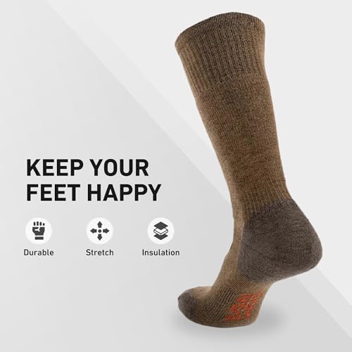 GRIP6 Wool Boot Socks - Merino Wool Socks Made in The USA - Lightweight Wool Hiking Socks - Warm Boot Socks for Men and Women3