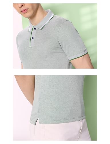 Image of Symbol Premium Men's Cotton Rich Textured Pique Polo T-Shirt - Regular Fit | Pique Knit (Available in Plus Sizes)