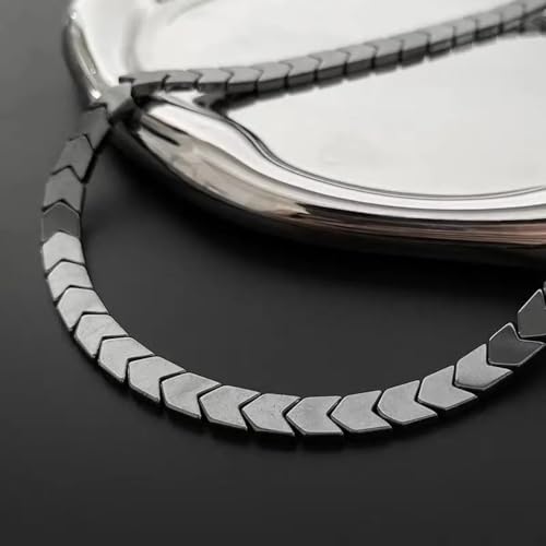 Image of Fashion Frill Exclusive Grey Alpha Chevron Neck Chain for Men Stainless Steel Chain for Men Made for him gIft for him