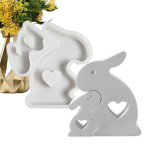 Molde de silicona de conejito de pascua, molde de silicona, molde de fiesta para yeso, para planificadores de fiestas, profesores de arte, aficionados, potencias domésticas, Pascua, Halloween, San