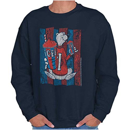 Brisco Brands Official Icee Vintage Polar Bear Logo Sweatshirt for Men or Women