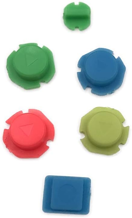 Translucent Housing Shell Case Colorful L R Button ABXY Directions Keys Buttons DIY Replacement Shell Case for Switch NS Joy-Con Controller (Left Button)