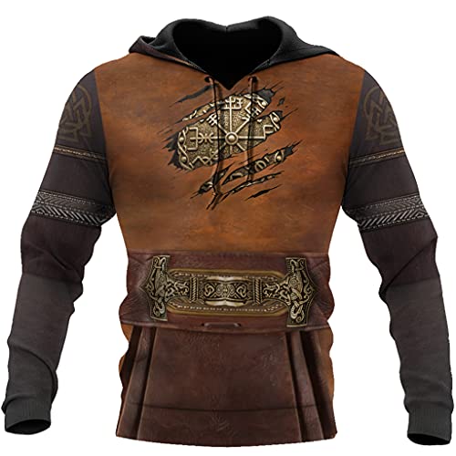 Sweat Vegvisir imprimé 3D avec boussole mythologique Viking et manches longues résistantes