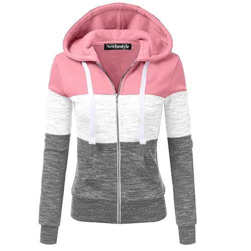 Newbestyle Jacke Damen Sweatjacke Hoodie Sweatshirtjacke Pullover Oberteile...