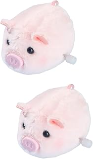 SAFIGLE 2 Pçs Relógio De Pelúcia Porco Porquinho Bicho De Pelúcia Brinquedos Em Forma De Bichos Brinquedos Engraçados Brinquedo De Corda Adorável Brinquedos Para Crianças Brinquedos De