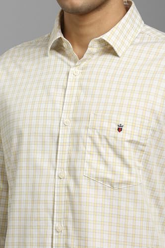 Image of Louis Philippe Men's Slim Fit Premium Cotton Easy Care, Soft Handfeel Full Sleeve Checks Casual Shirt