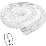 Heavy PVC Dust Collection Hose 5' x 10', Puncture Resistant PVC Dust Collection...