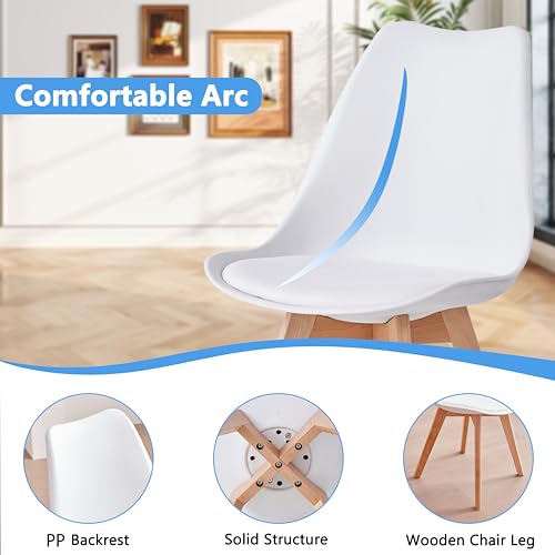Mesa de comedor pequeña con 4 sillas cómodas para pisos reducidos 6