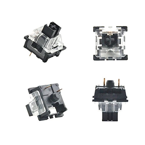 Image of OUTEMU (Gaote) Black Switches - 20 Pack -3 pin DIY Replaceable Linear Heavy 60g Force Key Switches Replacement Switches or Mechanical Keyboard