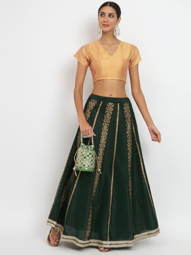Image of studio rasa Women's Silk Blend Stretchable Blouse for Festive Wedding Party