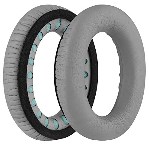 Juego de almohadillas de repuesto para orejas y diadema Geekria para audífonos Bose QuietComfort QC35, QC35 II Gaming, QC45, QC25, QC2, QC15 - Gris Plata miniatura 2