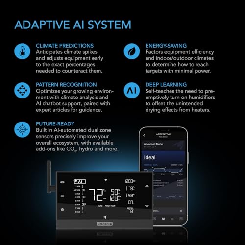 Image of AC Infinity x Athena Cultivator Kit, Complete 2-Plant Grow Tent System with Blended Line Fertilizer Starter Kit, Dynamic Learning AI Control with WiFi-Integrated Quiet Fans, Full Spectrum EVO Lights